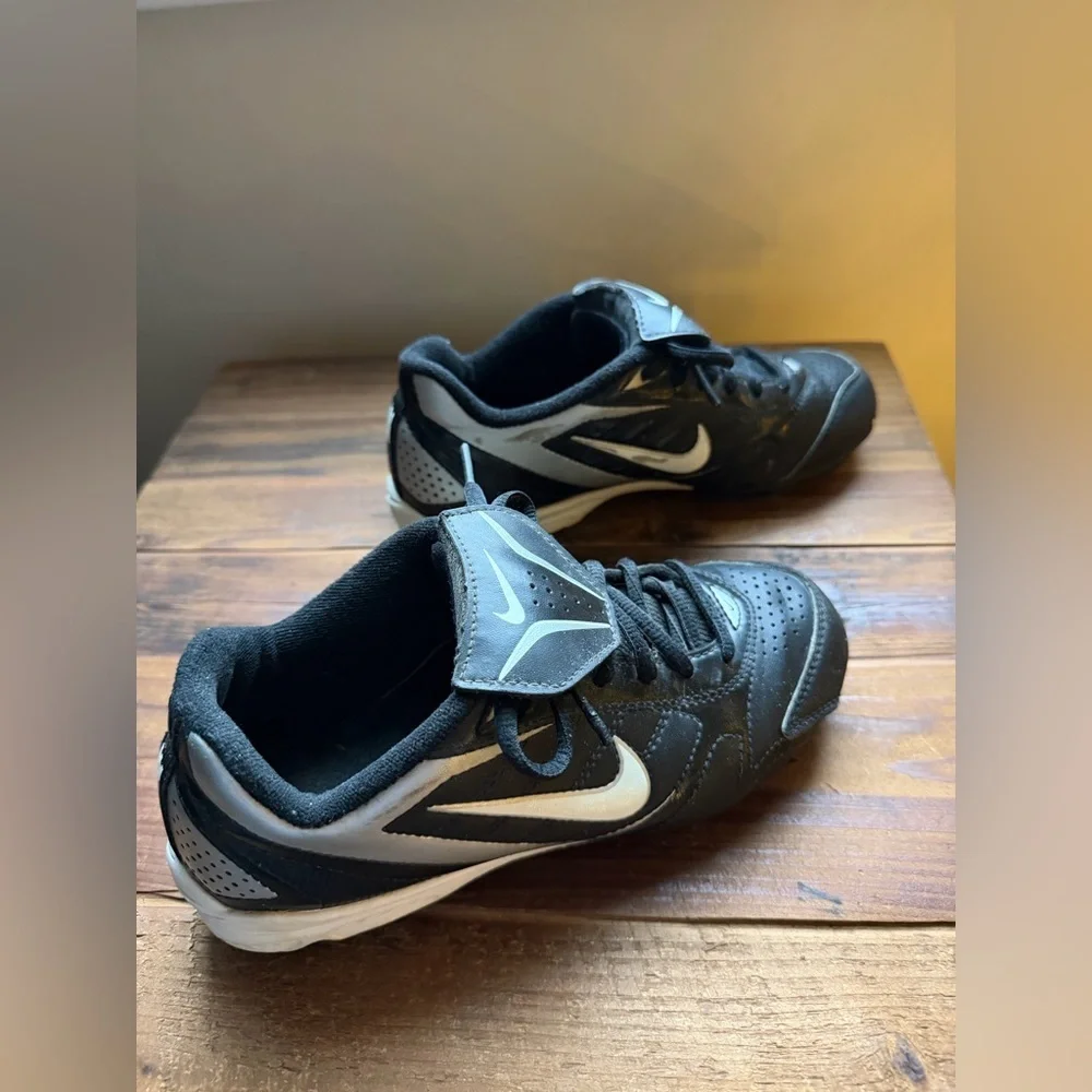 Kids Nike Black and White Cleats